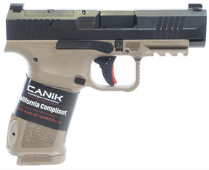 CANIK METE MC9 LS 9MM 3.63IN BARREL 10RD SLIDE BLACK/FRAME FLAT DARK EARTH CA COMPLIANT HG7885CABD-N