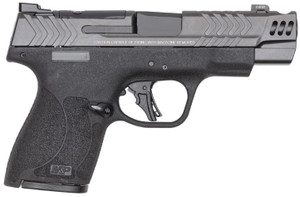 SMITH & WESSON PERFORMANCE CENTER M&P 9 SHIELD PLUS CARRY COMP 9MM LUGER 4IN 10RD SF OPTIC READY THUMB SAFETY BLACK/GREY 14410