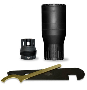 YHM FAT CAT 5.56MM SUPPRESSOR, with sRx MOUNT, CAT ENDCAP YHM-2210-MB-28