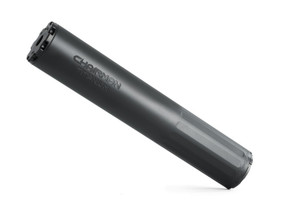 BOSS CHAIRMAN  - 5/8X24 STANDARD END CAP 7.62 FULL LENGTH SILENCER HIGH PRESSURE LOADS STAINLESS NITRIDED CORESTANDARD END CAP NON-GAS BLOWBACK ACTION (BOLT GUN PISTON ETC) CH-15080-762-SS-58-SE-BLK