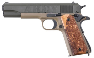 AUTO 1911 ARMY 250TH ANNIVERSARY SALUTE TO SERVICE SERIES 45ACP 5IN BARREL 7RD ODG /TAN ENGRAVED IMAGES ON HW GRIPS  1911BKOC15