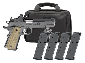 SPRINGFIELD ARMORY 1911 OPERATOR AOS 45ACP 5IN BARREL 8RD BLACK U-NOTCH W/TRITIUM 4MAGS PO9230AOS-PAC