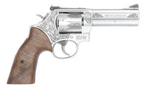 SMITH & WESSON 686 PLUS 357 MAG 4.1IN BARREL 7RD SS ENGRAVED WALNUT GRIPS 14783