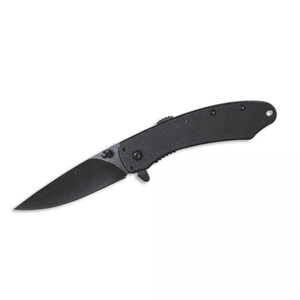 ABKT Elite Ember Folding Knife 2-3/4" Drop Point Blade Black