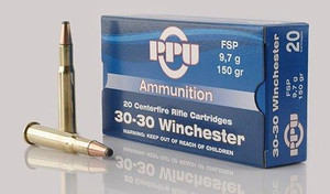 PPU Rifle Ammunition .30-30 Win 150 gr FNSP 2300 fps 20/ct