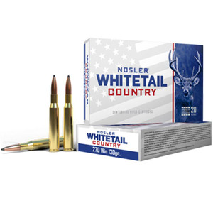 Nosler Whitetail Country Rifle Ammunition .270 Win 130gr SP 3060 fps 20/ct