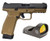 AREX DELTA X OR 9MM 1X17RD 1X19RD AMBI MAG AND SLIDE RELEASE 5X OPTICS PLATES FDE WITH CRIMSON TRACE RED DOT