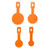 Champion Impact Steel Hanging Gong Targets 1/4" Rimfire Orange