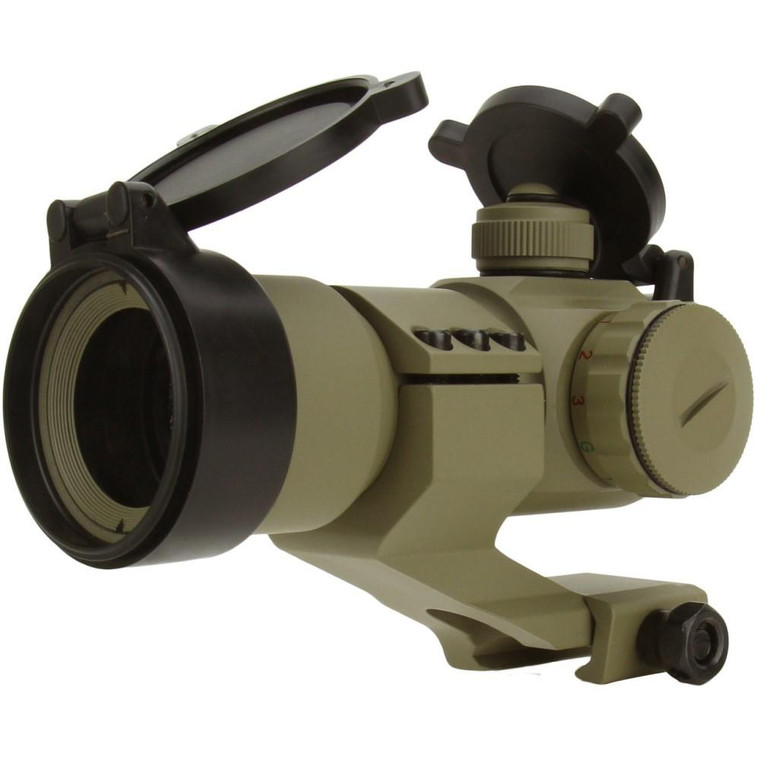 TacFire Red/Green Dot Sight 1x30 Dual Illum. Tan with Cantilever Mount
