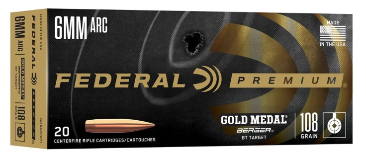 FEDERAL PREMIUM 6MM ARC 108 GR BERGER 20 GM6ARCBT1