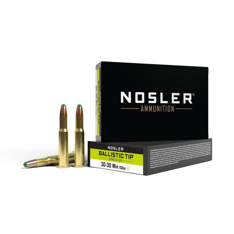Nosler Ballistic Tip Hunting Rifle Ammunition 30-30 Win 150gr PT 2390 fps 20/ct