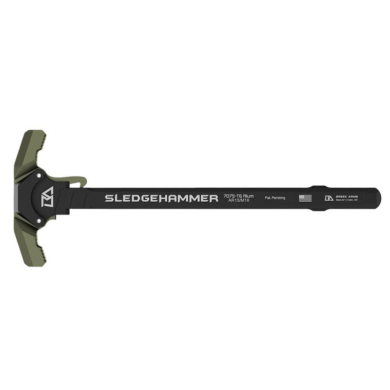 Breek Arms Sledgehammer AR-15 Gas Block Charging Handle Ranger Green