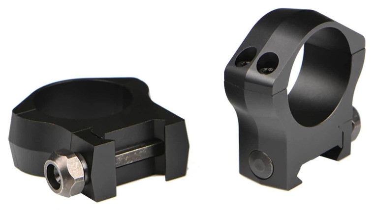 Warne 2-Piece Picatinny Style Mountain Tech Scope Rings 1" High - Matte