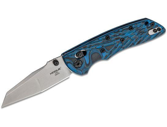 Hogue Deka ABLE Lock Folder: 3.25" Wharncliffe Blade - Tumbled Finish G-Mascus Blue Lava G10 Frame