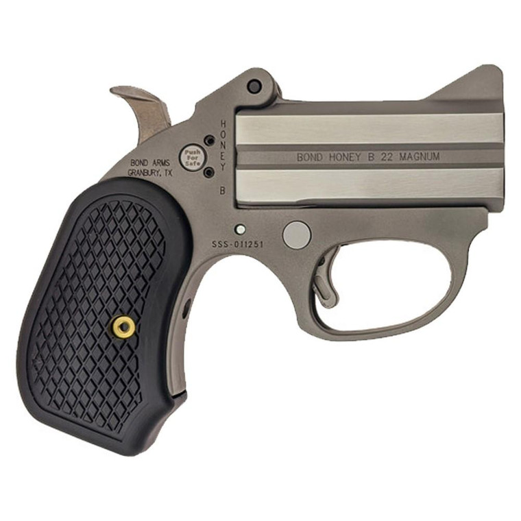Bond Arms Honey B Handgun .22 Mag 2rd Capacity 3" Barrel Stainless Steel with Black Grips