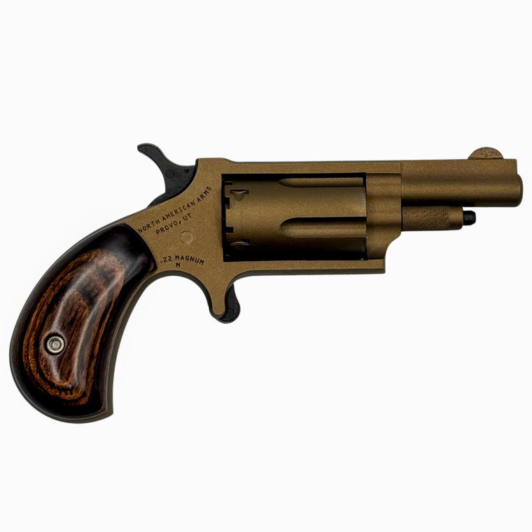 NAA 22 WMR 1 5/8IN BARREL 5RD BURNT BRONZE  DARK WALNUT GRIPS NAA-22M-BB