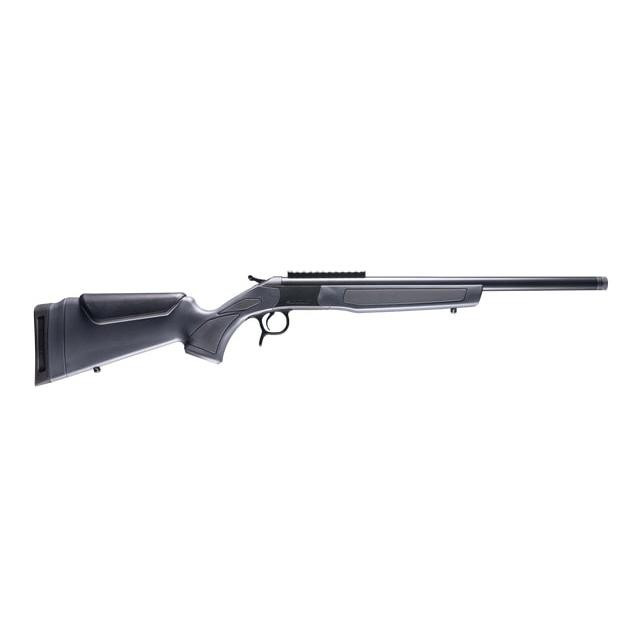 CVA Scout Single Shot Rifle .450 Bushmaster 22" Threaded Blued Barrel Grey Stock 0 MOA Pic Rail
