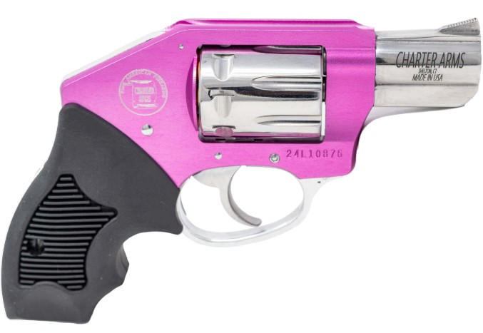 CHARTER ARMS THE WALKER 22 LR 2IN BARREL 8RD PINK/HI-POLISH ALUM FRAME SMALL COMPACT GRIP CONCEALED HAMMER 52251