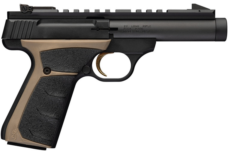 BROWNING BUCK MARK FIELD TGT MICRO 22LR 4.4IN BARREL 10RD FDE TB OR UFX GRIPS 051614490