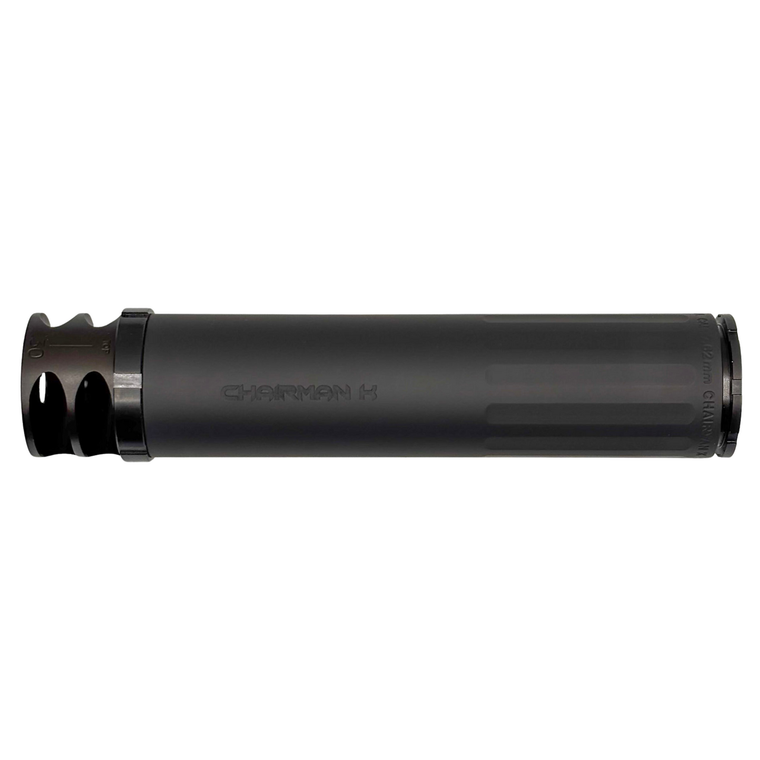 BOSS CHAIRMAN K - 5/8X24- BRAKE END CAP 7.62 COMPACT DUTY RATED SILENCER STAINLESS NITRIDED CORE MUZZLE BREAK FOR MAXIMUM MUZZLE CONTROL REDUCED SOUND SUPPRESSION CK-15060-762-SS-58-BR-BLK