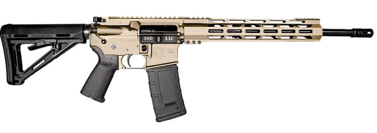 DIAMONDBACK DB15 300 BLACKOUT 16IN BARREL WITH 15IN M-LOK RAIL FULL PIC AND QD FLAT DARK EARTH 1X30RD PMAG