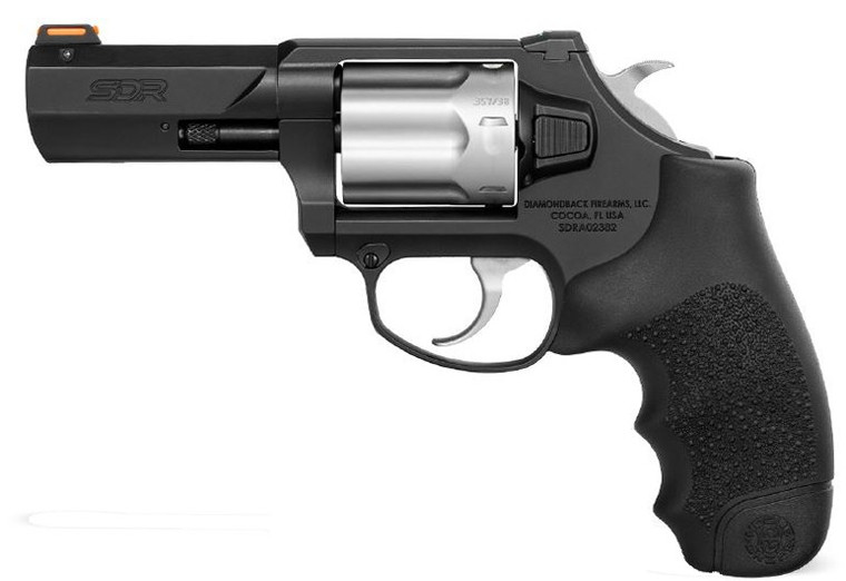 DIAMONDBACK DB SDR .357 MAG 3IN BARREL 6RD REVOLVER WITH FIBER OPTIC REAR SIGHT TWO TONE BLACK NITRIDE AND GLASS BEAD FINISH DB0780S993 TALO