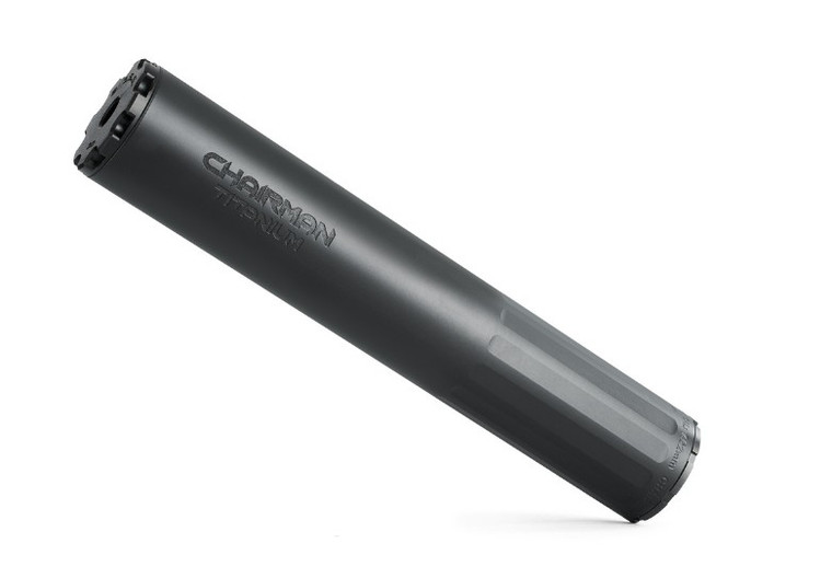 BOSS CHAIRMAN  - 5/8X24 STANDARD END CAP 7.62 FULL LENGTH SILENCER HIGH PRESSURE LOADS STAINLESS NITRIDED CORESTANDARD END CAP NON-GAS BLOWBACK ACTION (BOLT GUN PISTON ETC) CH-15080-762-SS-58-SE-BLK