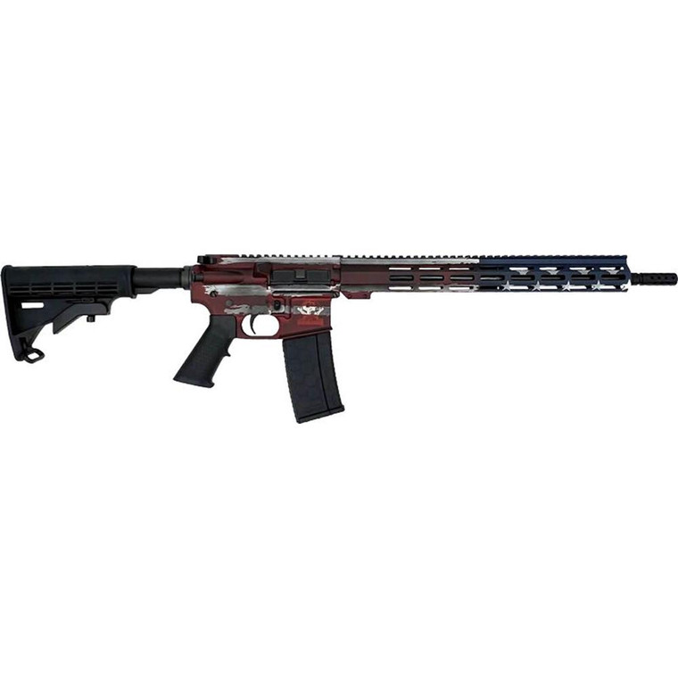 GLFA AR-15 Rifle .223 Wylde 30rd Magazine 16" Barrel Barrel Worn American Flag Frame