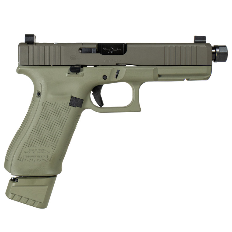 GLOCK 17V C4 OD GREEN 9MM 17RD BLACK THREADED BARREL SUPPRESSOR HEIGHTS SIGHTS OPTICS CUT PV1750203HUNT CAMFOUR EXCLUSIVE