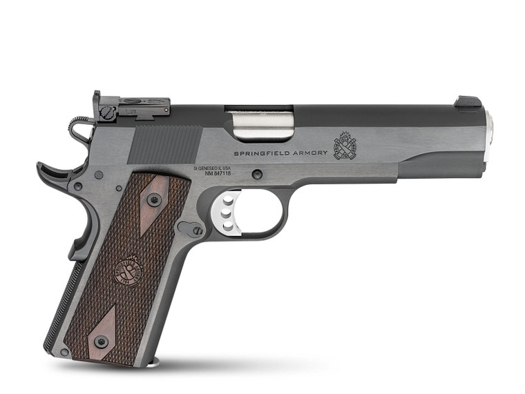 SPRINGFIELD ARMORY 1911 GARRISON TARGET 45 ACP 5IN BARREL 7RD BLUED W / ADJ REAR SIGHT PX9420-ADJ