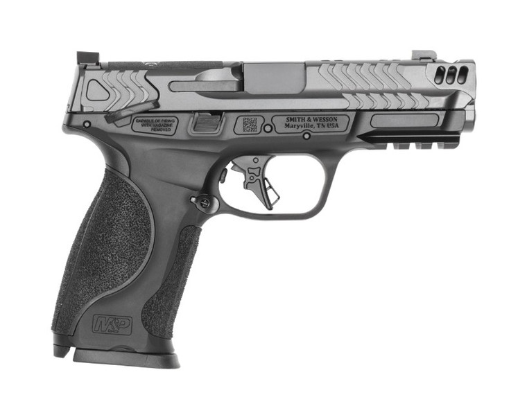 SMITH & WESSON PC M&P 9 M2.0 METAL CARRY COMP 9MM 4.22IN BARREL 10RD BLACK/GRAY OPTIC READY THUMB SAFETY SF 14338