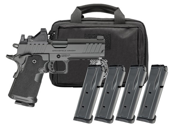 SPRINGFIELD ARMORY 1911 DS PRODIGY AOS COMPACT 9MM 4.25IN BARREL 15RD BLACK U-NOTCH W/TRITIUM 4MAGS PH9116AOS-PAC