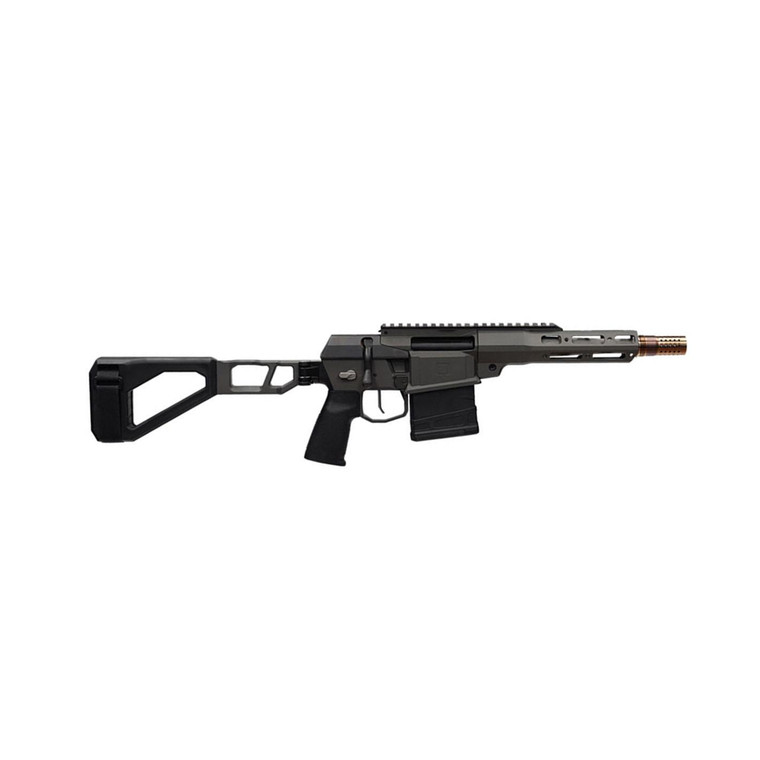 Q The Fix Bolt Action Handgun 8.6BLK 10rd Magazine 8" Threaded Barrel Black with Brace
