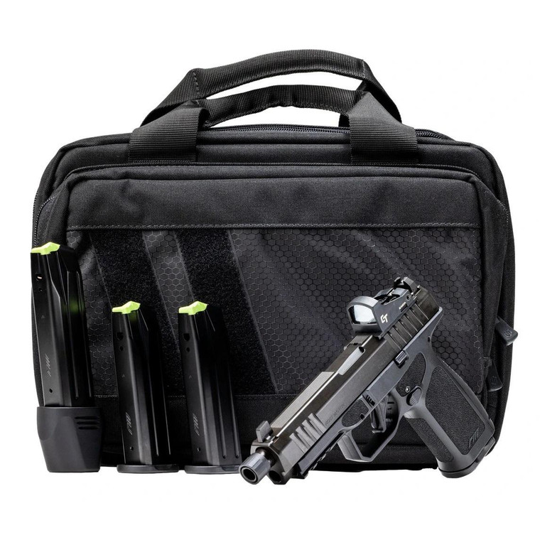 Rost Martin RM1F Tactical Bundle 9mm Luger 17rd (3) & 24rd (1) Magazines 4.5" Threaded Barrel Black Red Dot Optic Bag