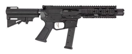 DPMS KITTY KAT G9 PISTOL 9MM 4IN BARREL 27RD BLACK TB QUAD RAIL SBA3 BRACE SCRPN-STYLE MAG DP51655231780