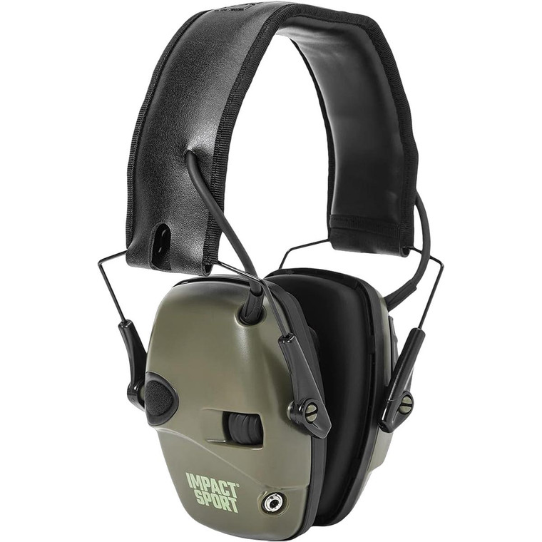 Howard Leight Impact Sport Electronic Earmuff 22dB Olive Green