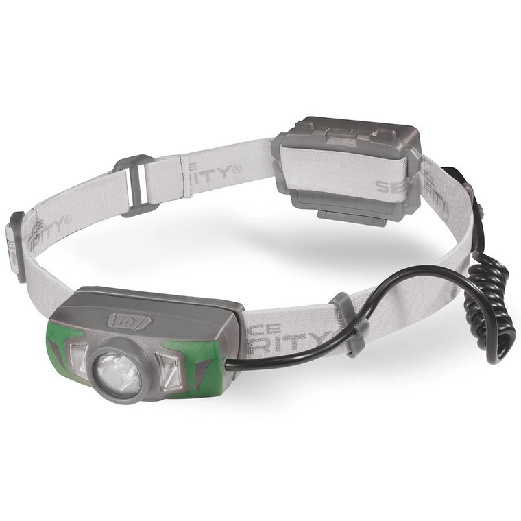 Police Security Flashlights Twin Power LED Headlamp 550 Lumens White Grey