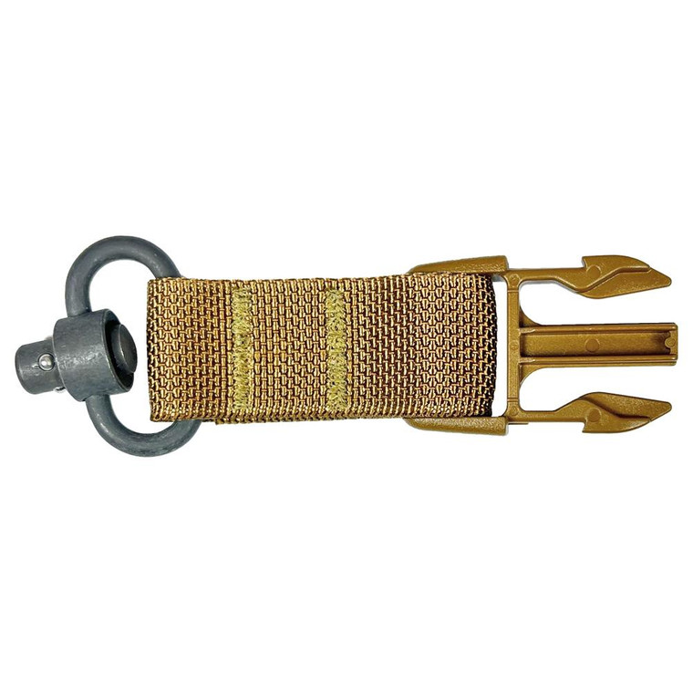 TacShield Side Release Buckle Attachment for QD Push Button Coyote Brown