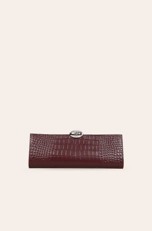 Bordo kožna tašnica sa printom 3401407-6