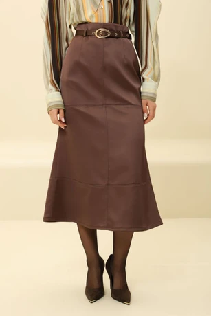 Midi-suknja sa pojasom 57139301-6