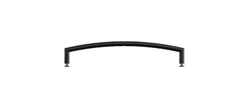 Towel Bar, Crescent, 20" Matte Black