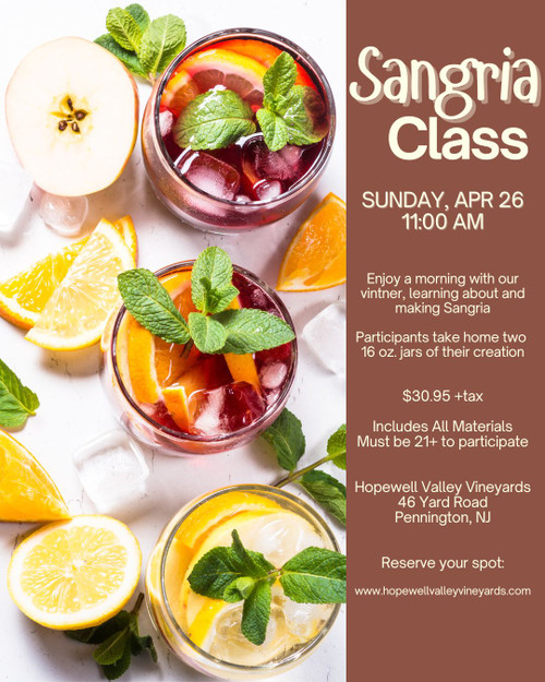 Sangria Class April 26 @11am