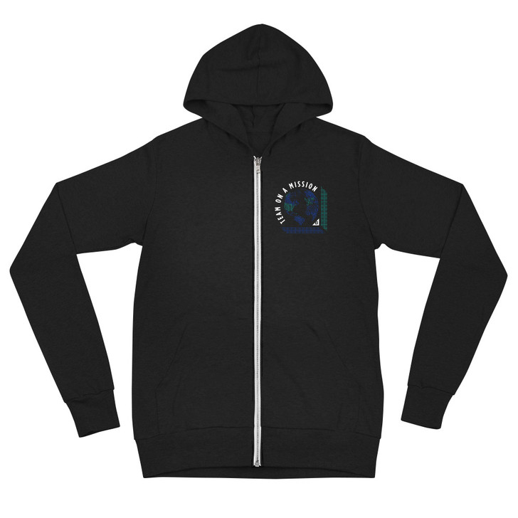 Team on a Mission Unisex Zip Hoodie