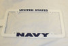 Plastic License Plate Frame NAVY