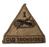 Military Issue 1st Armored Division Old Ironsides Patch OD