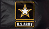 Army W/Star 2-Sided Embroidered Flag 3 ft x 5 ft