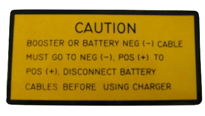 Military Caution Battery Decal