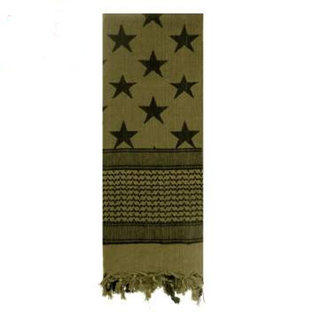 Shemagh Tactical Desert Scarf Olive Drab Subdued Flag - Army