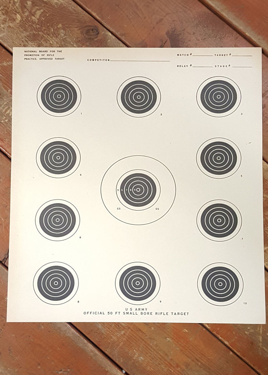 Military Issue Small Bore Rifle Target Case of 500