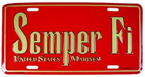 Semper Fi License Plate